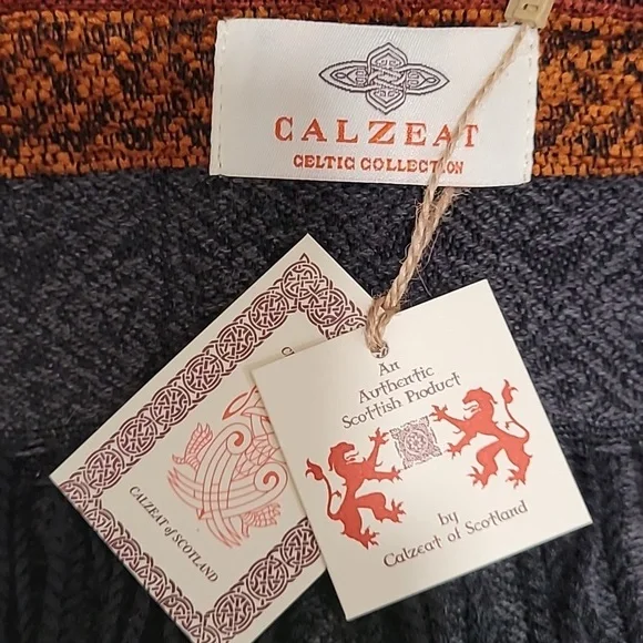 Vintage Celtic Scarf Calzeat of Scotland New Old Stock - Picture 3 of 7